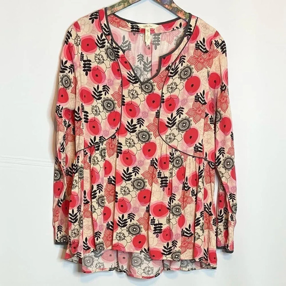 Matilda Jane Mistletoe Magic Make Believe Top Size Medium Peplum Long Sleeve - Picture 5 of 10